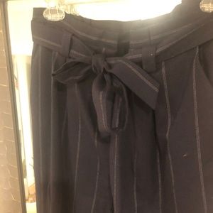 Halogen Navy Trousers with Stripes, Size 6